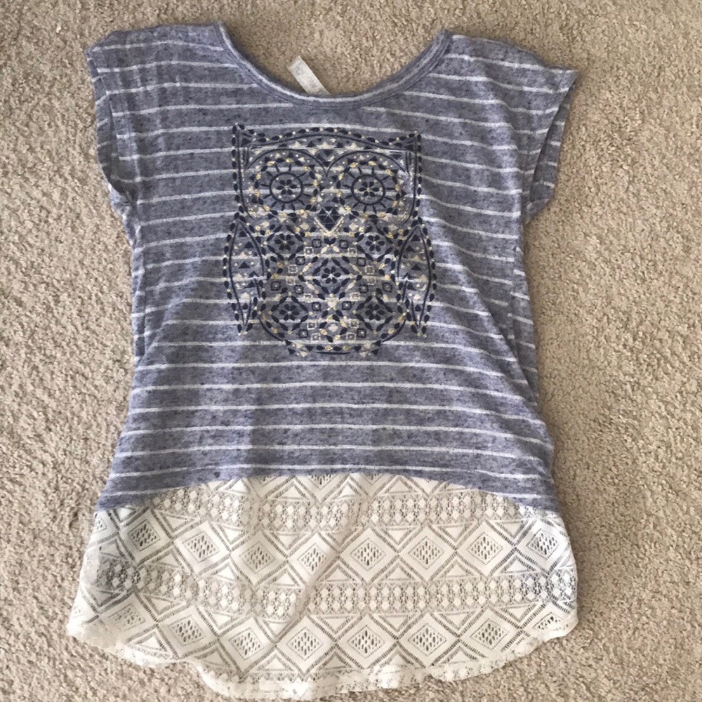 Stripped Eagle Face Top